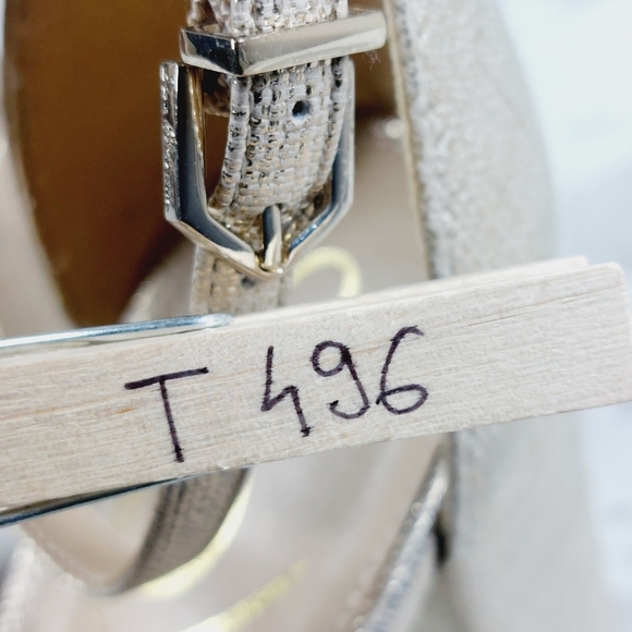 New Sam Edelman Yaro Gold Ankle Strap High Heel Sandal T496 - Picture 12 of 12